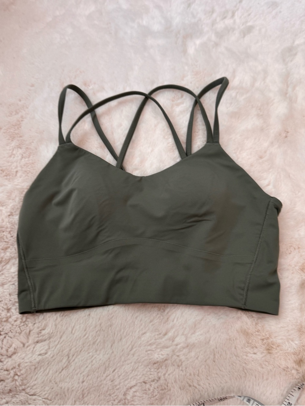 lululemon athletica Olive Green Strappy Sports Bra